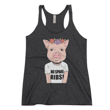 "No spare ribs" Women's Racerback Tank